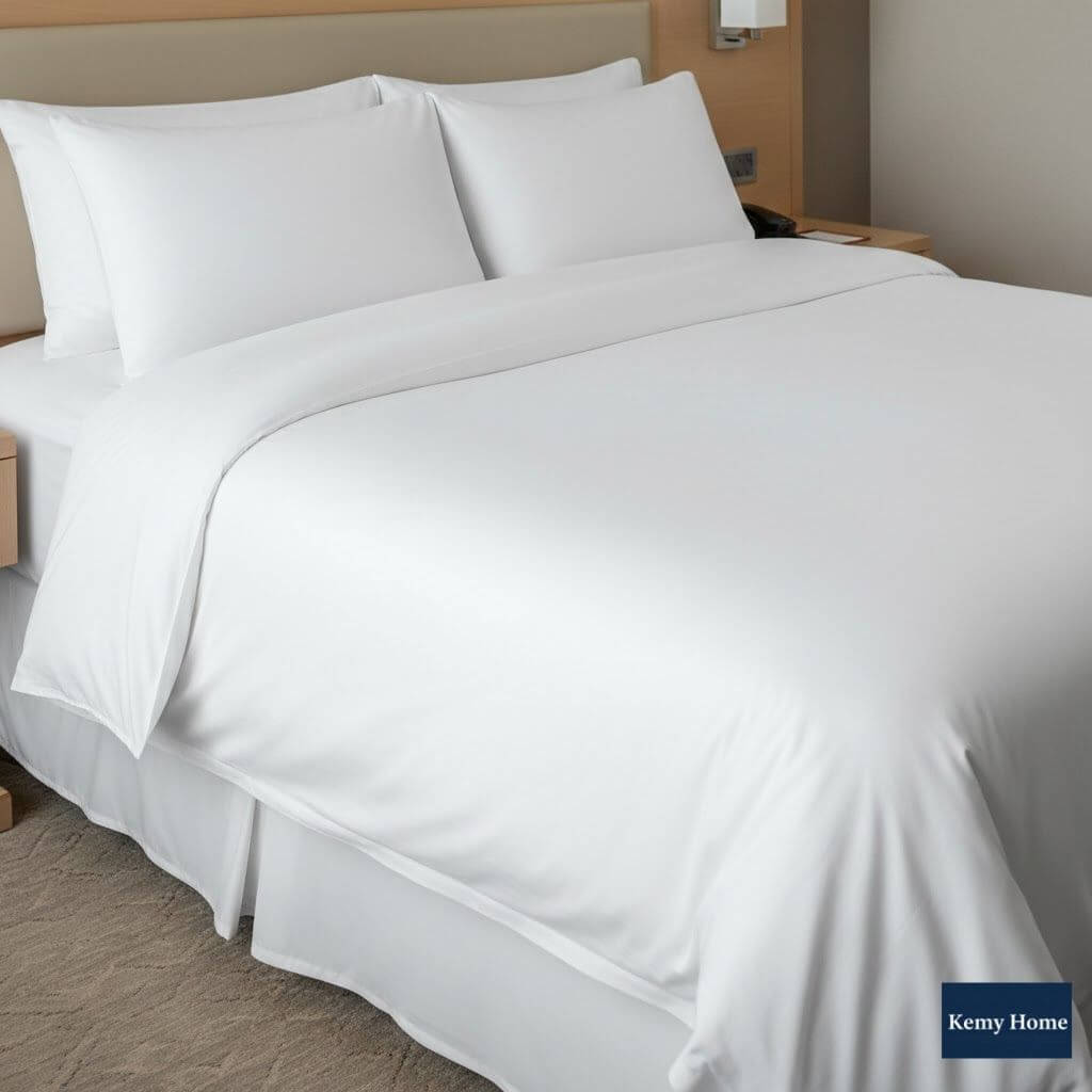 Otel Nevresim Takımı Çift Kişilik beyaz