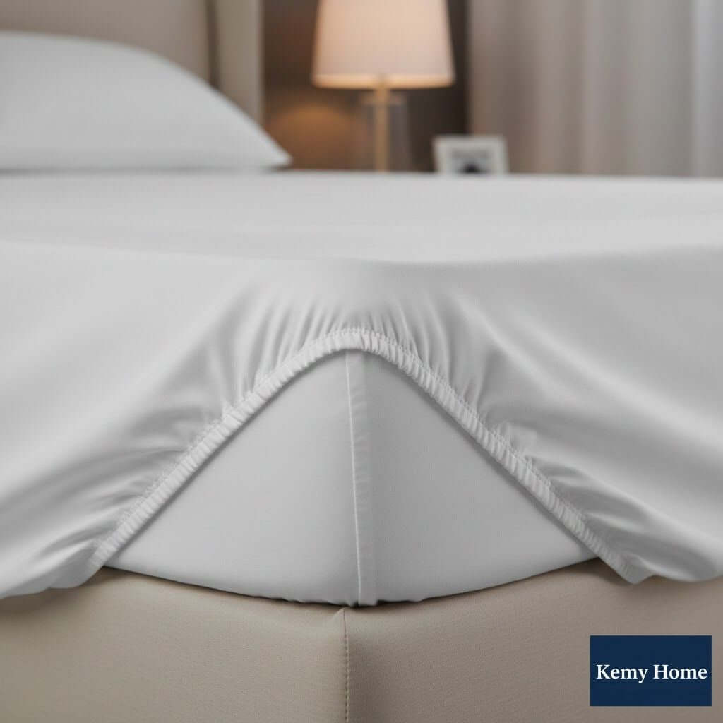 Lastikli Çarşaf Takımı Çift Kişilik beyaz